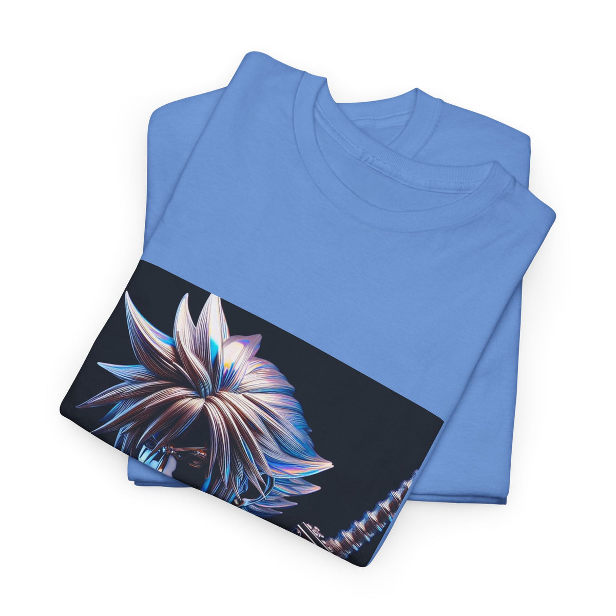 Chrome Warrior With Spiky Hair Tee
