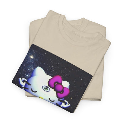 Third Eye Kitty Meditating In Space Tee