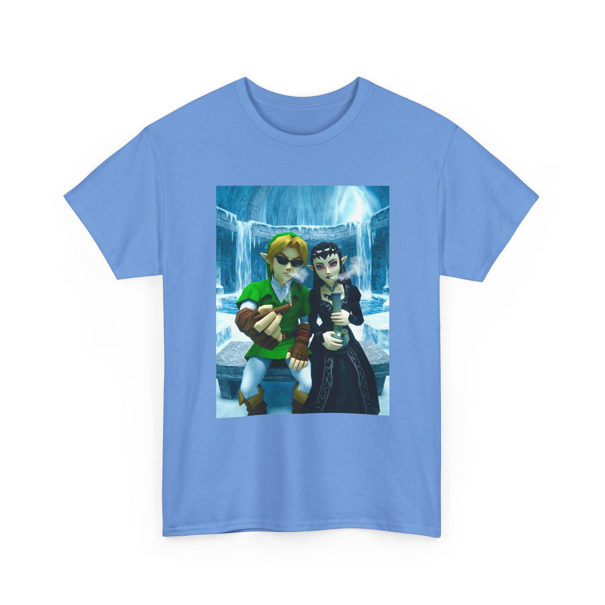 Link And Zora Chilling In Ice Cavern
