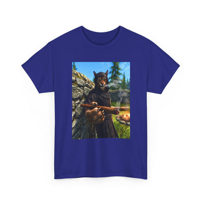 Khajiit Smoking Fat Cigar Campfire Tee