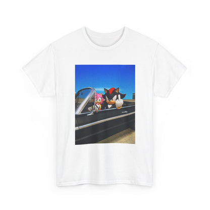 Shadow and Amy Flipping Off The World Tee