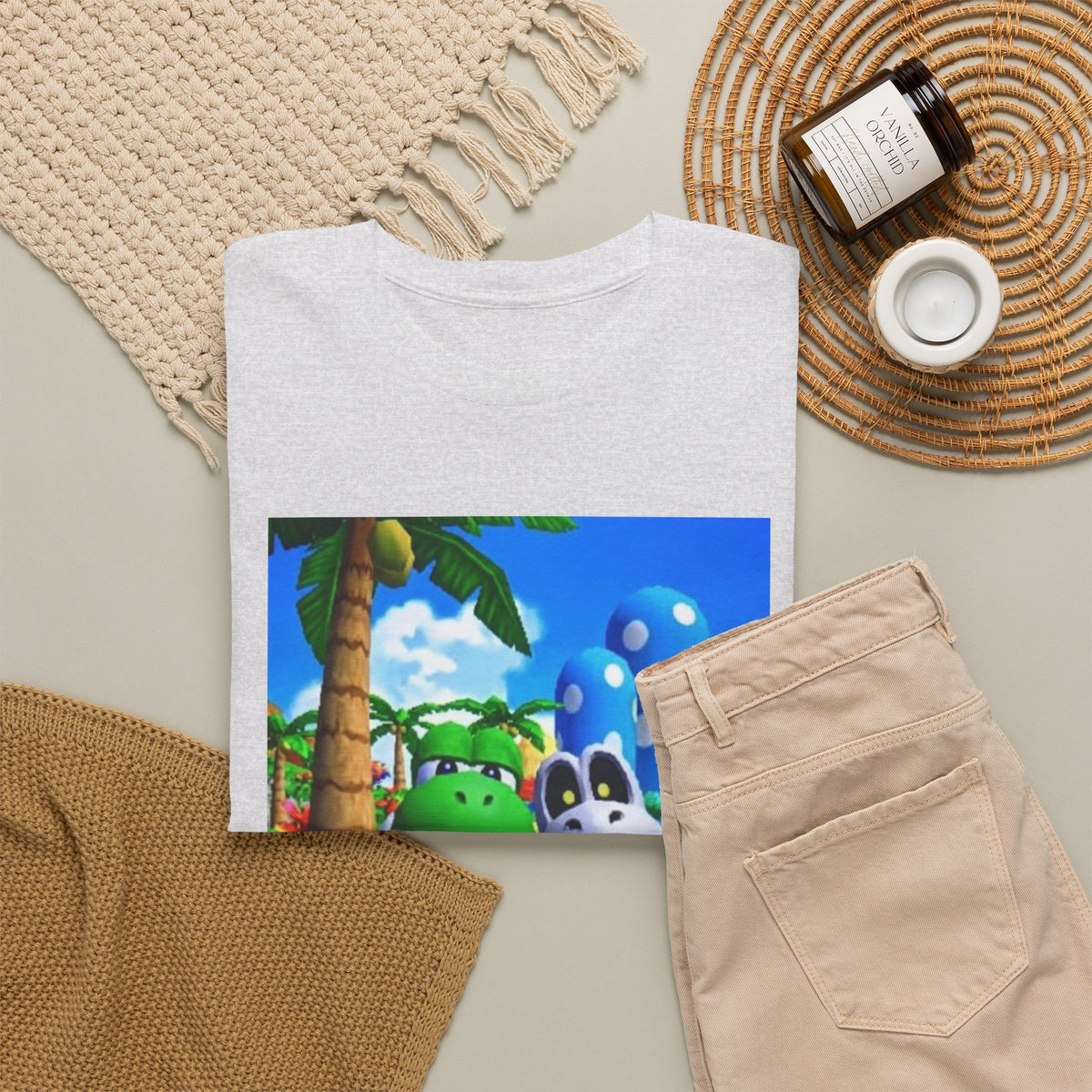 Yoshi And Dry Bones Flipping The Bird Tee (Design 6)
