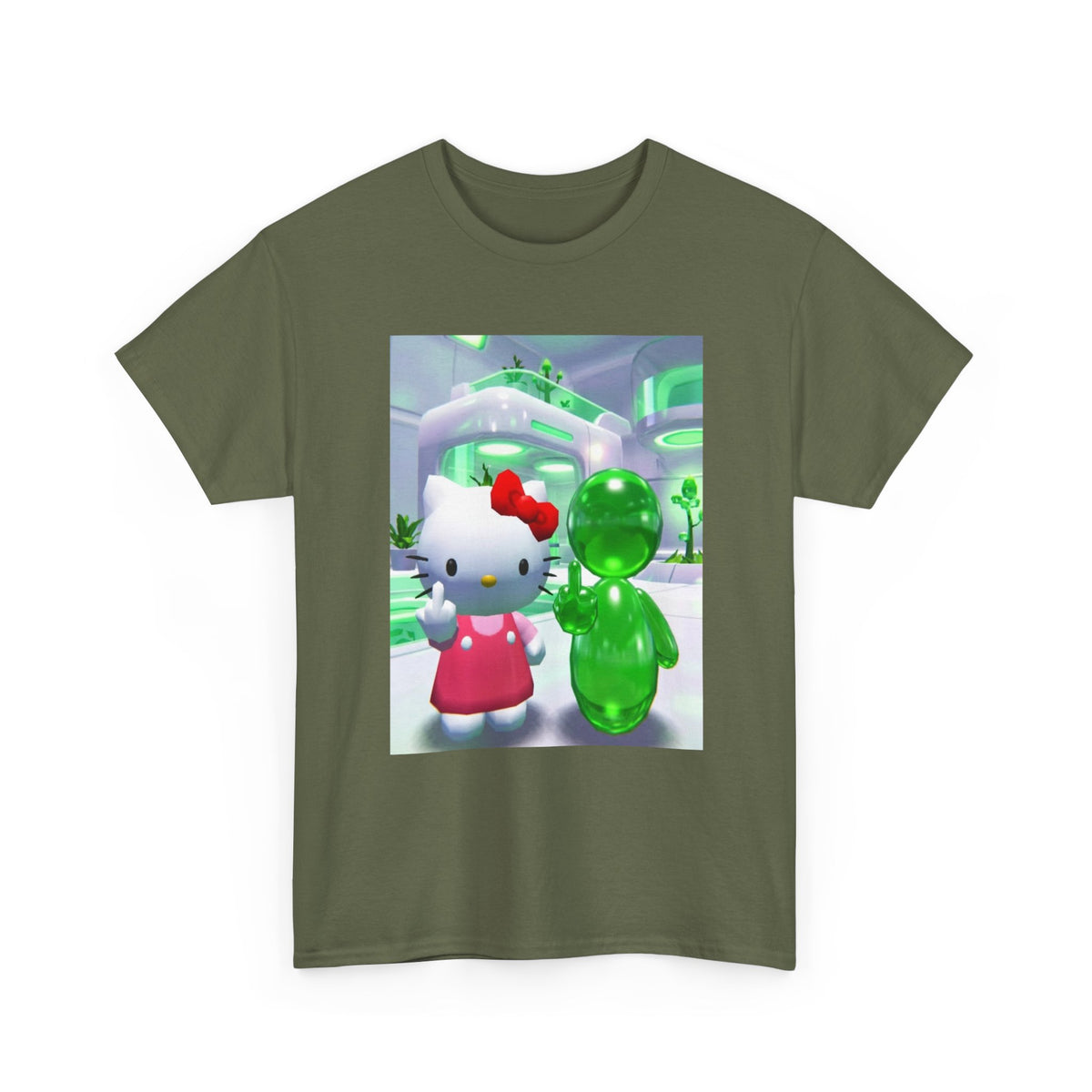 Hello Kitty and Alien Flipping The Bird