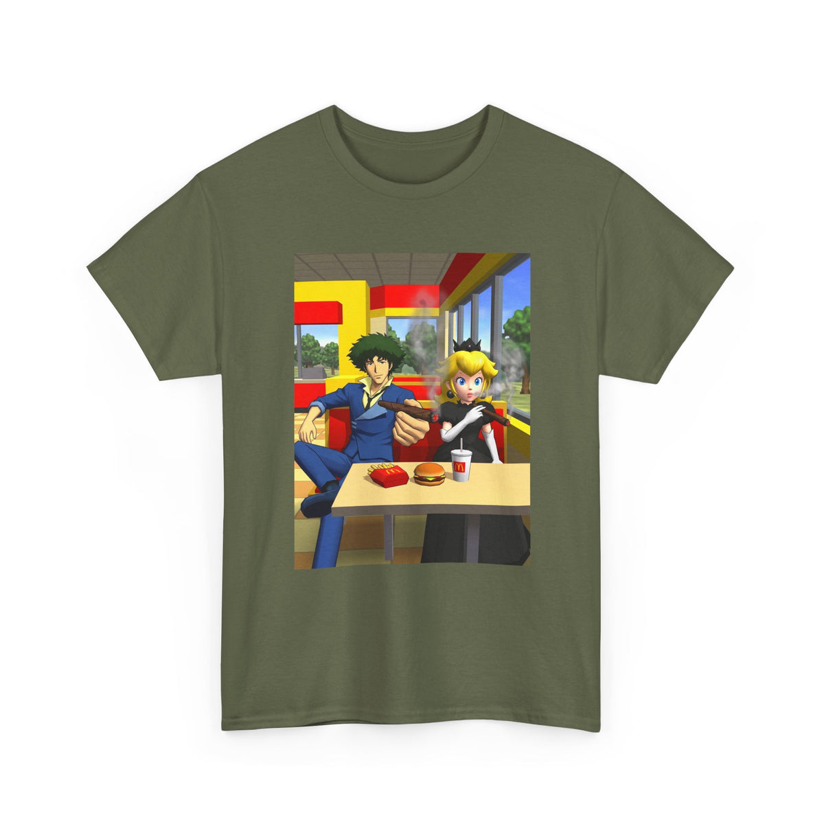 Spike Spiegel And Dark Peach Chilling Tee