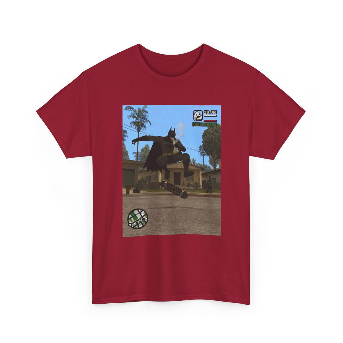 Batman Smoking Bong Skateboard Stunt Tee