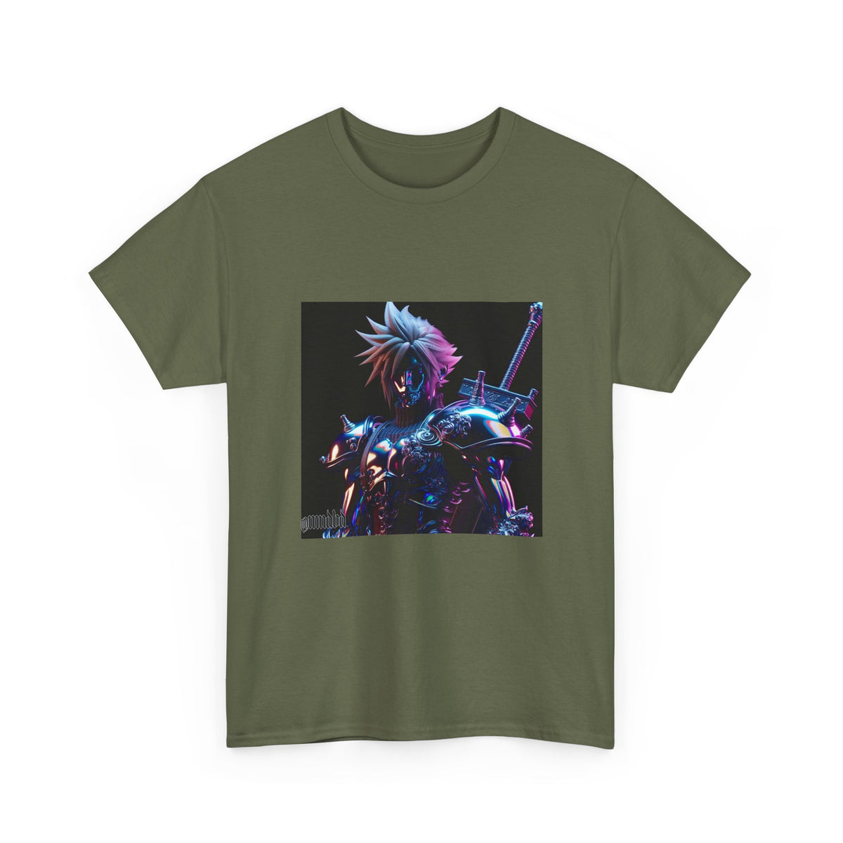 Cyberpunk Warrior With Spiked Hair Tee