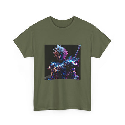 Cyberpunk Warrior With Spiked Hair Tee
