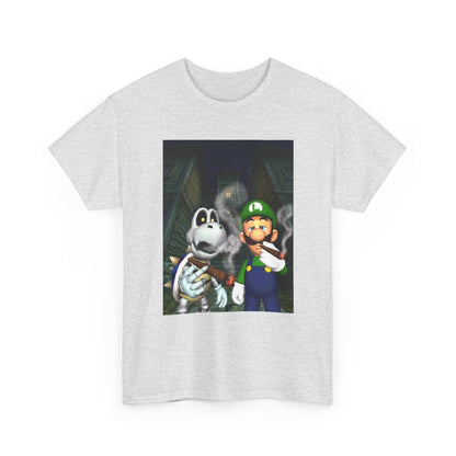 Luigi And Dry Bones Smoking In Spooky Mansion