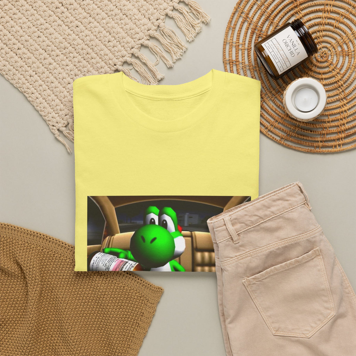 Yoshi Pouring Lean In Car Tee