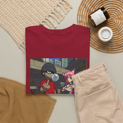 Skater Punk And Kitty Girl In Skater Park Tee