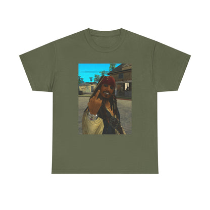 Gangster Jack Sparrow Flipping The Bird Tee