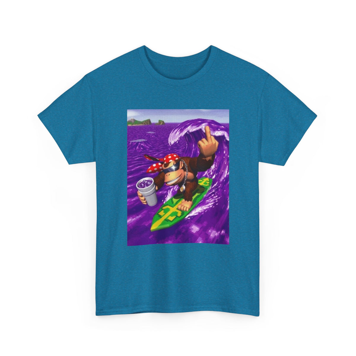 Diddy Kong Surfing Purple Wave Tee