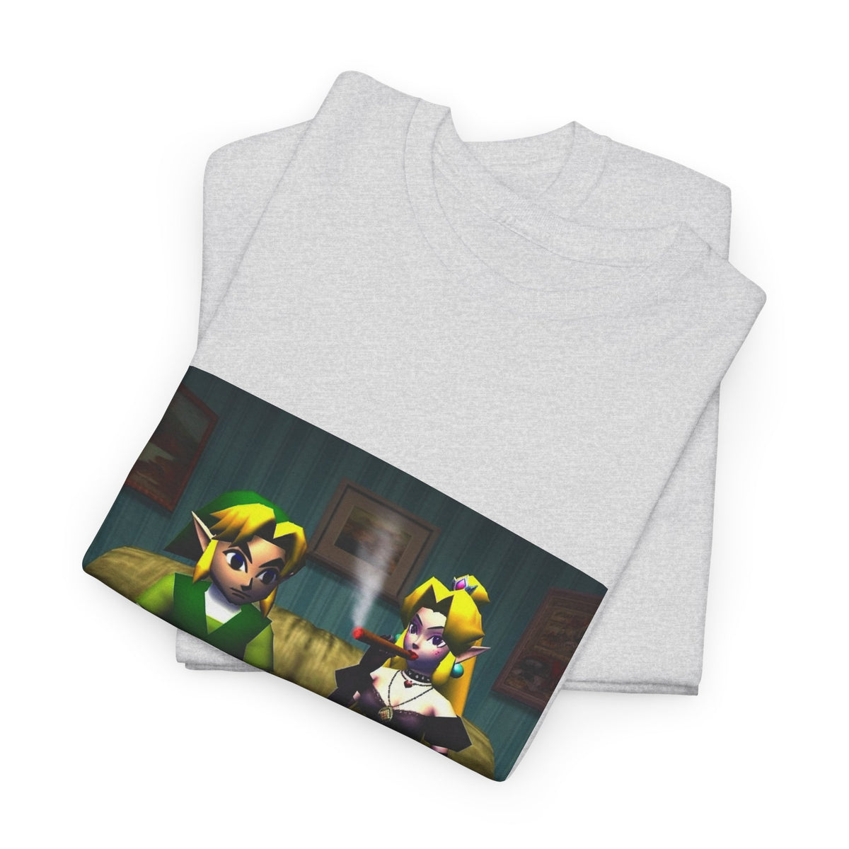 Link and Goth Peach Chillin' and Smoking Tee