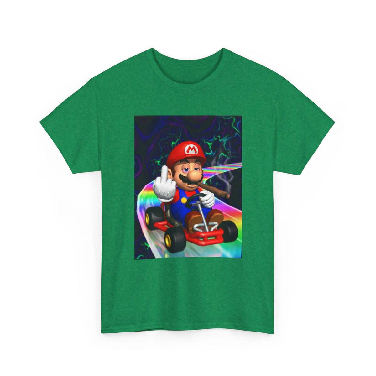 High Mario Karting On Rainbow Road