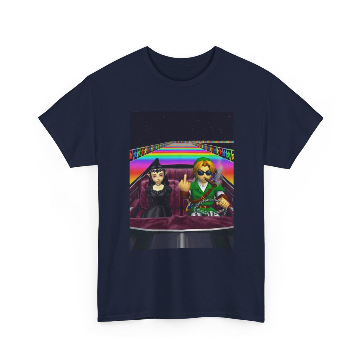 Link And Malon Driving Rainbow Road Tee