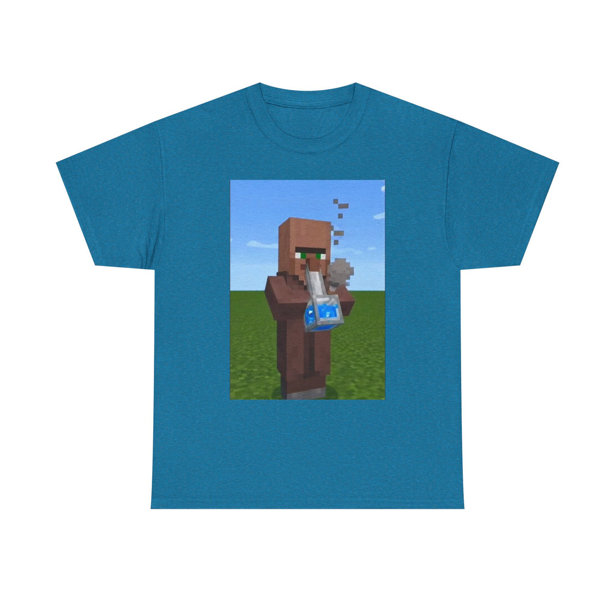Villager Enjoying A Blocky Bong Hit