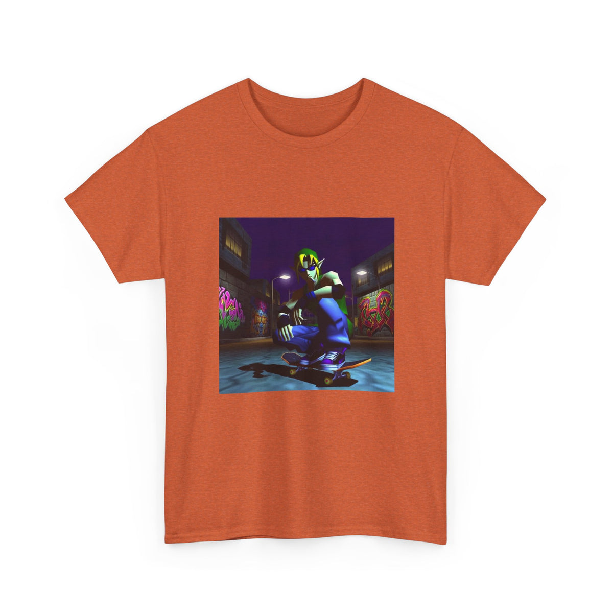 Skater Link Smoking In Neon Alley Tee