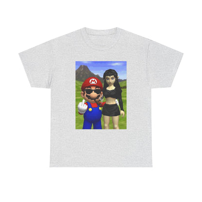 Edgy Mario & Malon Flipping Off Tee