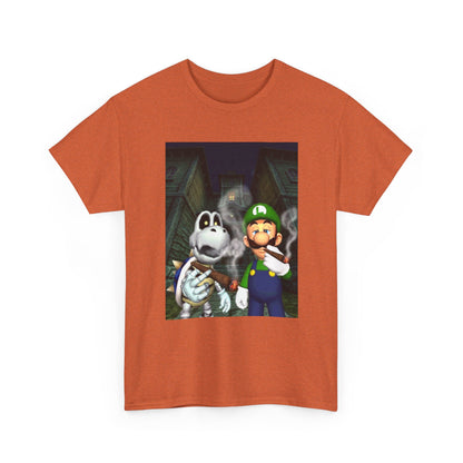 Luigi And Dry Bones Smoking In Spooky Mansion