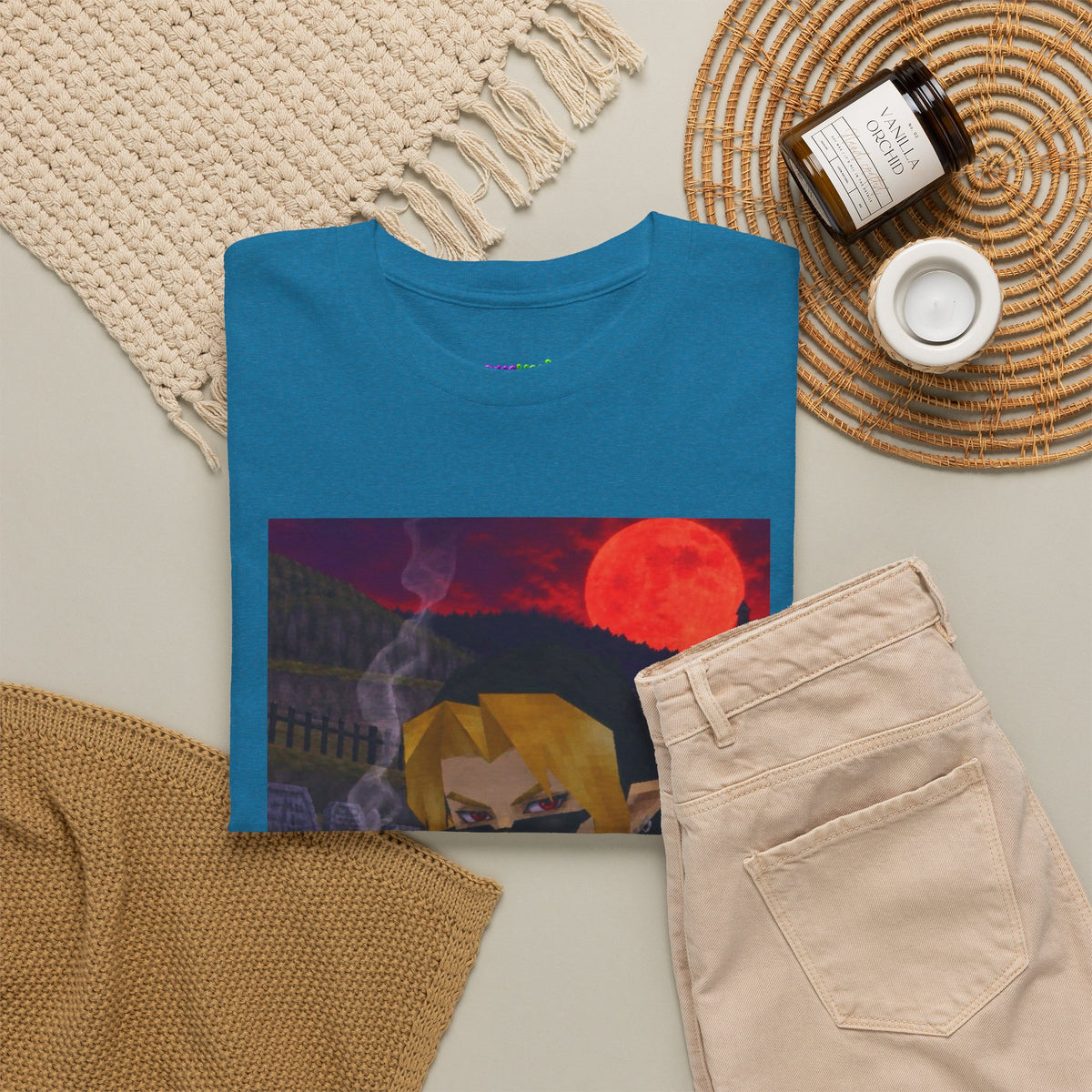 Mystic Green Canvas Graphic Tee