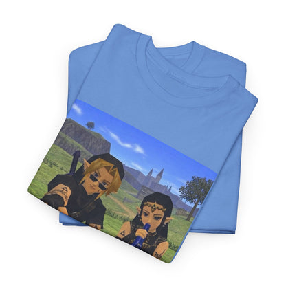 Dark Link And Dark Zelda Chilling Campfire Tee