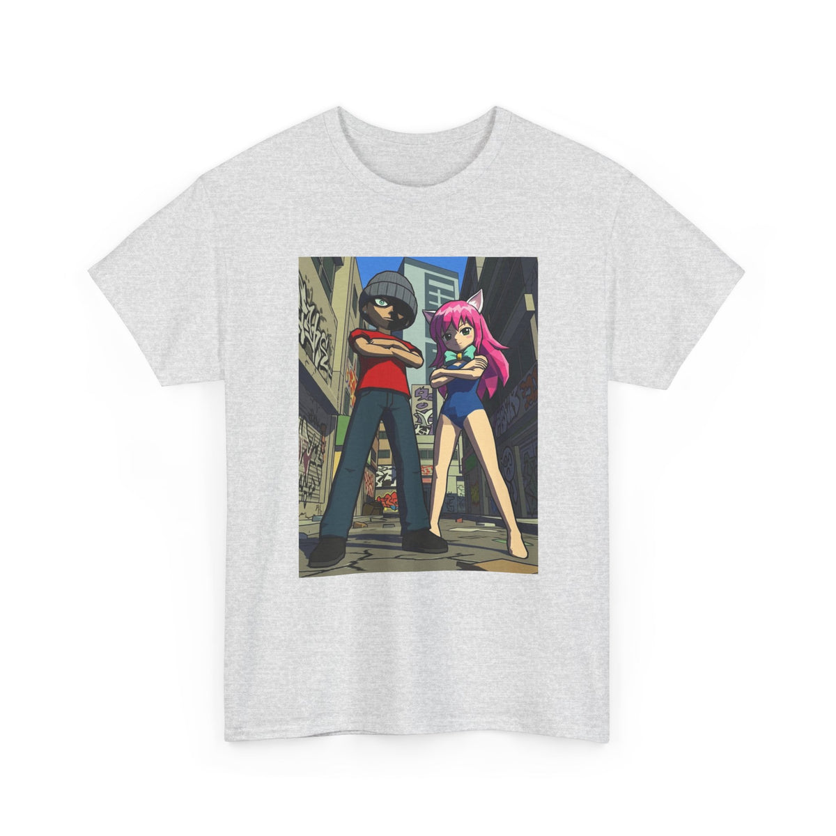 Urban Duo Standoff In Graffiti Alley Tee