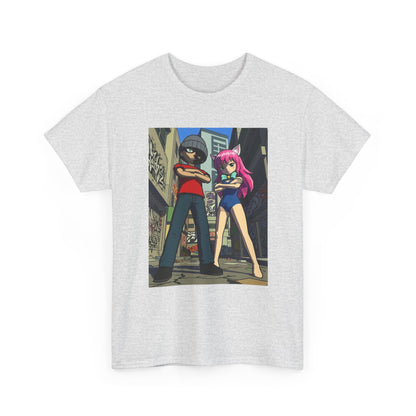 Urban Duo Standoff In Graffiti Alley Tee