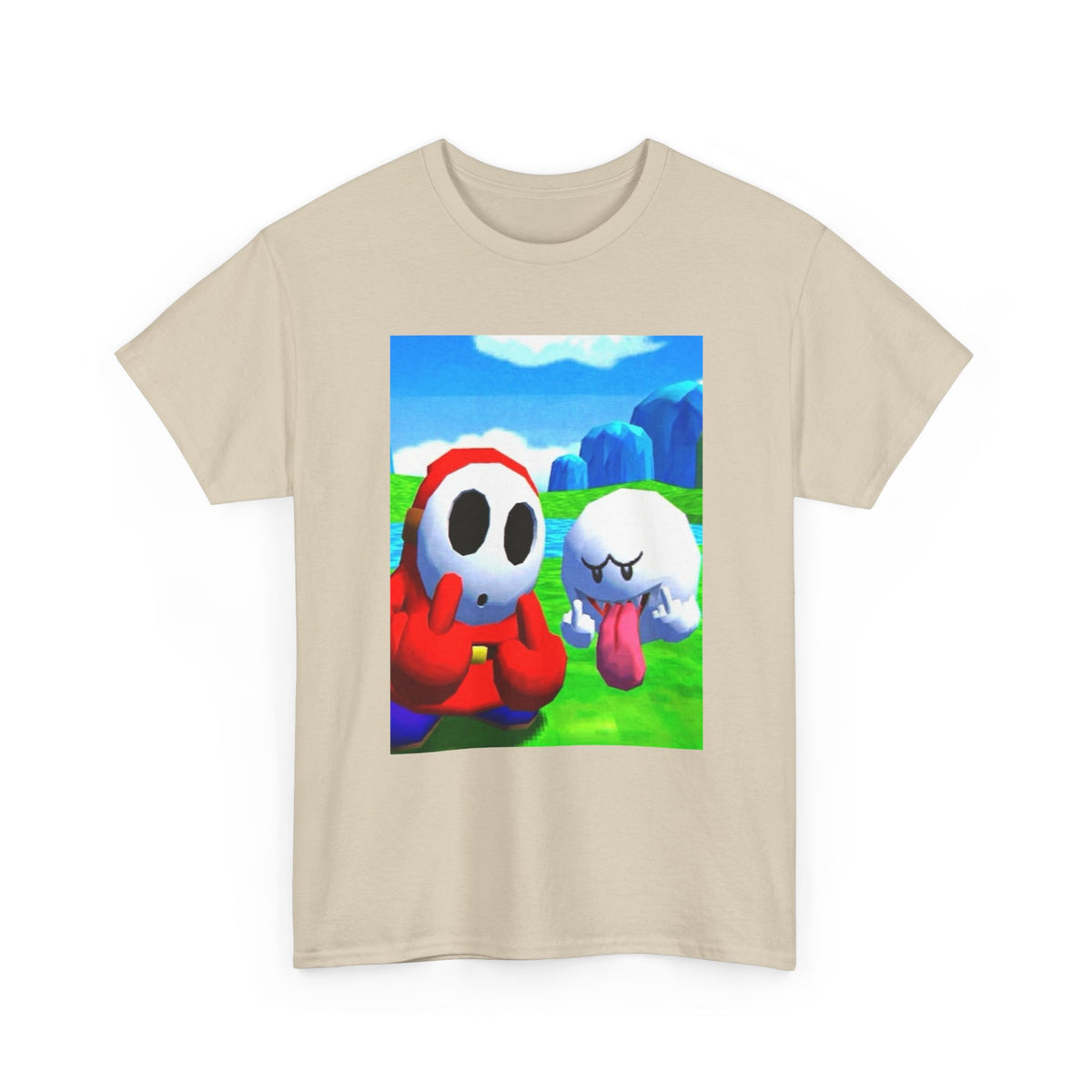 Shy Guy And Boo Flipping The Bird Tee