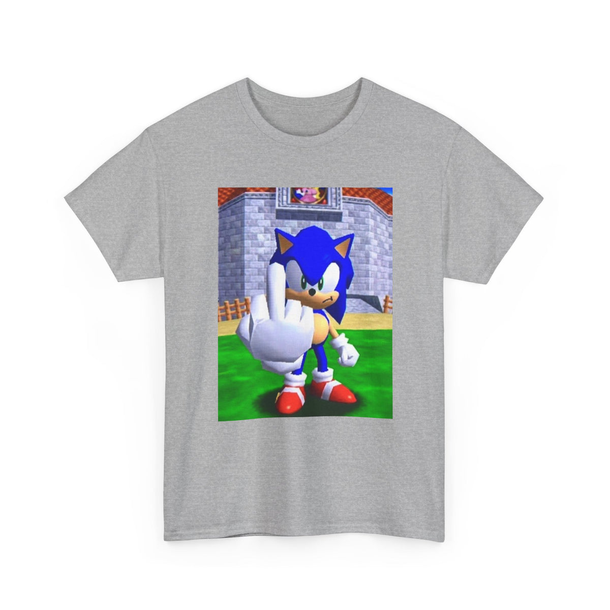 Sonic Flipping Off In The Castle Grounds