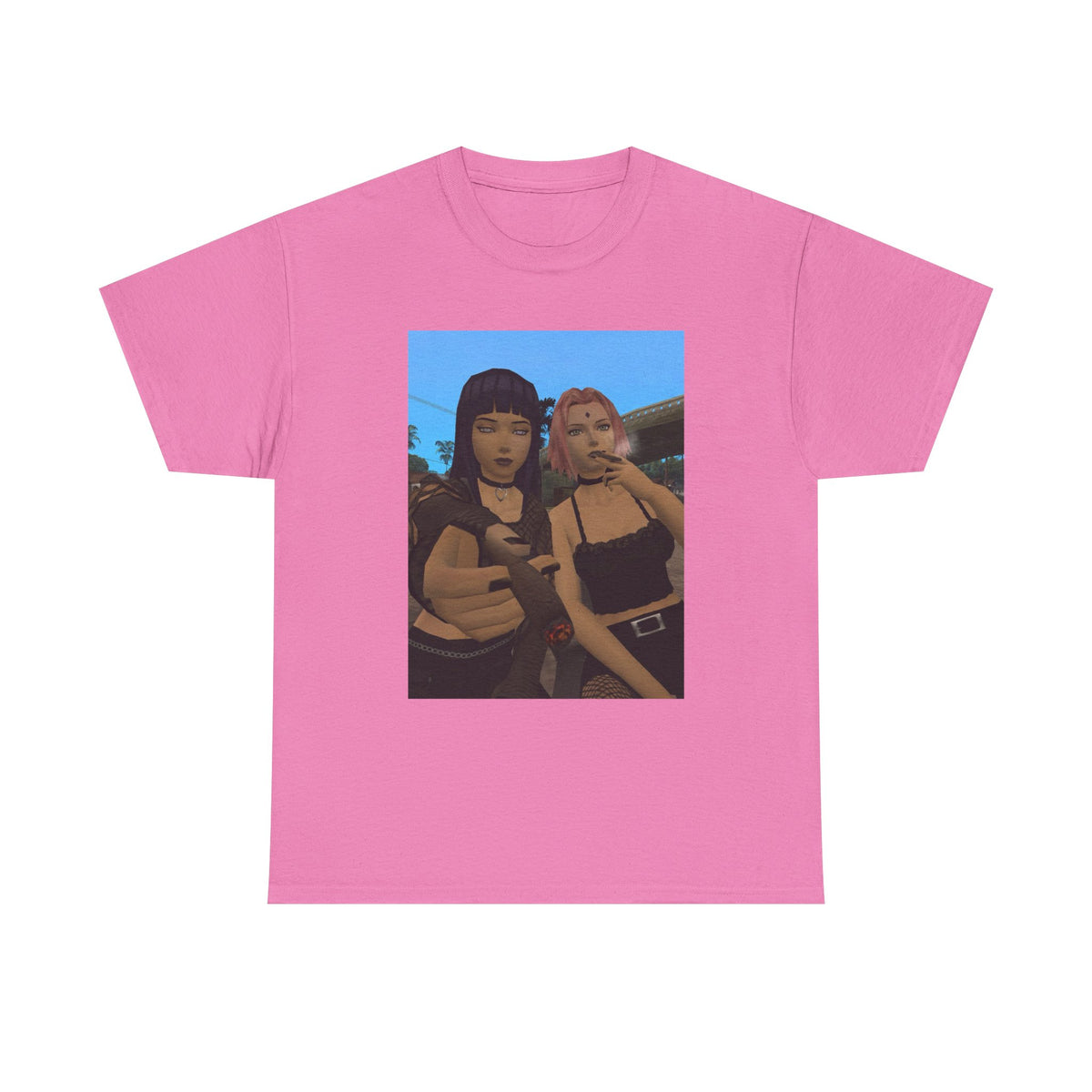 Goth Gamer Girls Sharing A Blunt Tee