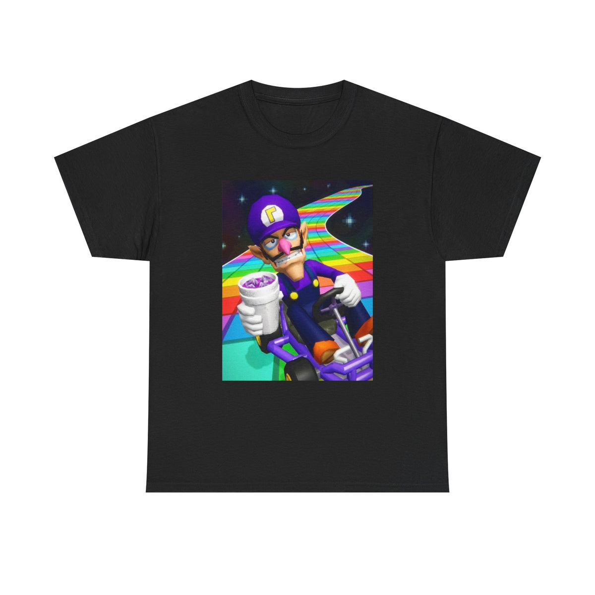 Waluigi Karting With Purple Drank Tee