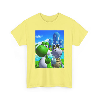 Yoshi and Dry Bones Flipping The Bird Tee (Design 4)