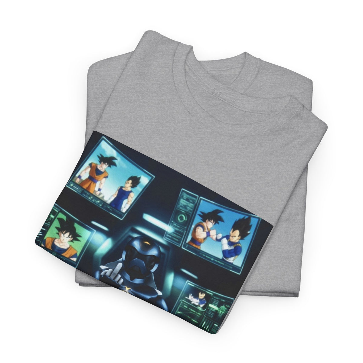 Sci-Fi Robot Flipping Off Goku and Vegeta