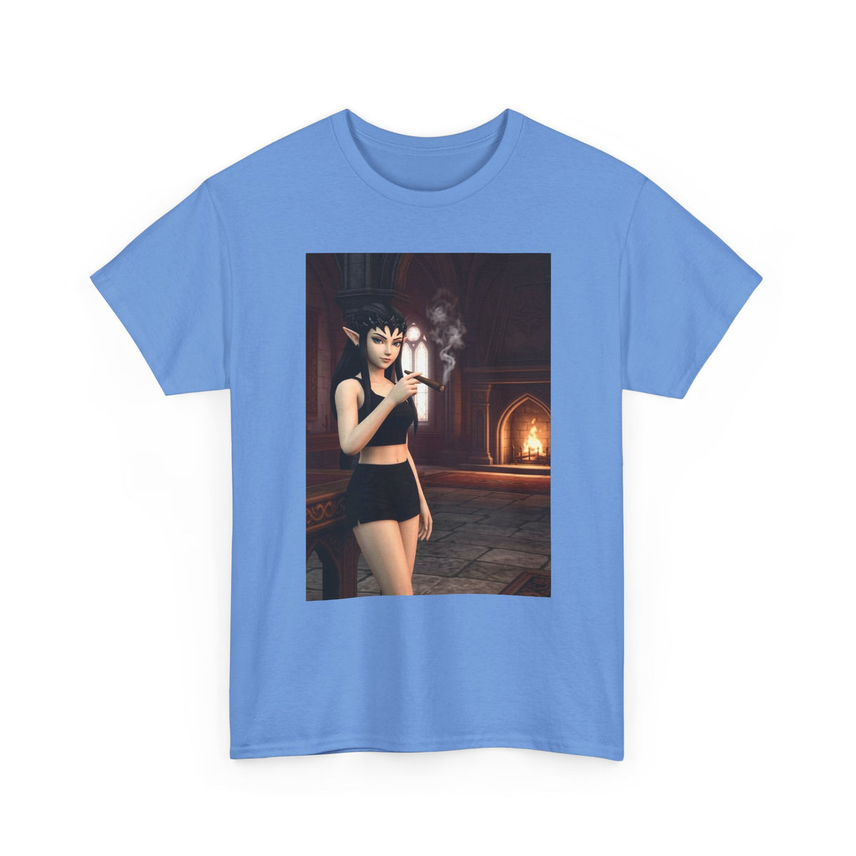 Dark Elf Girl Smoking Cigar Tee