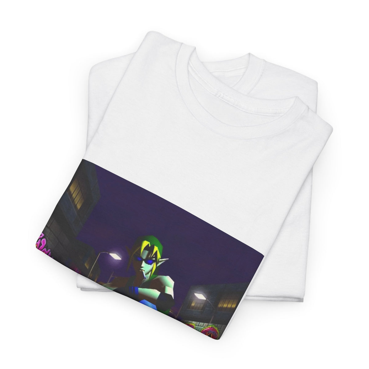 Skater Link Smoking In Neon Alley Tee