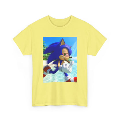 Sonic Smoking Blunt At Beach Tee
