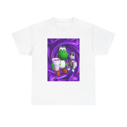Yoshi And Dry Bones Sipping Purple Tee
