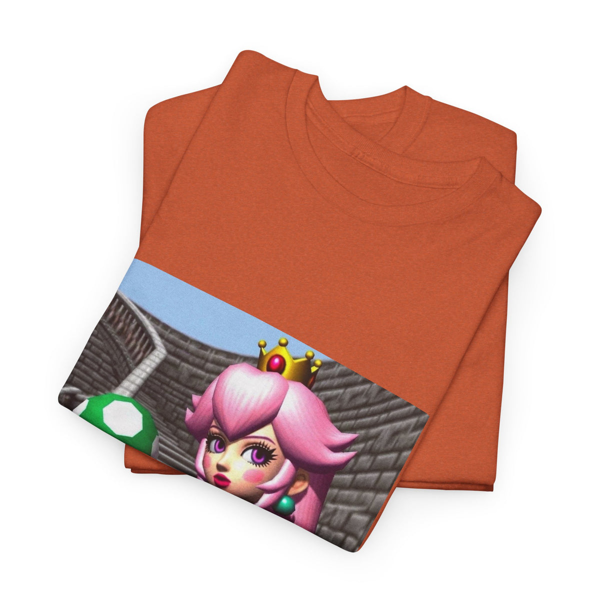 Goth Peach Holding A Green Mushroom Tee