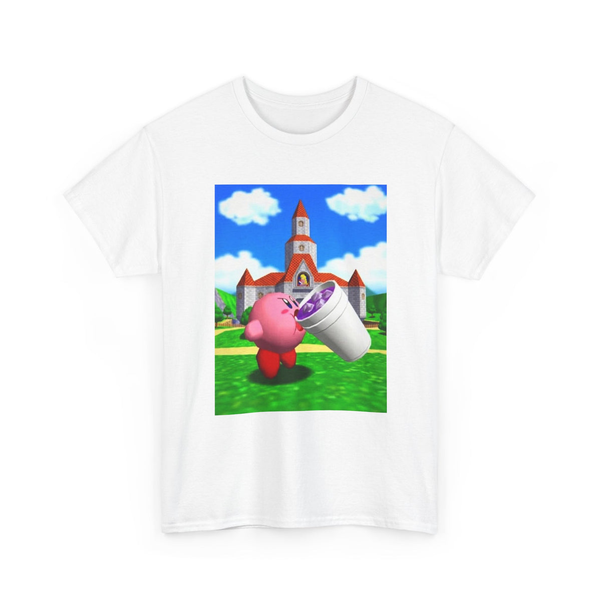 Kirby Sipping Lean At Peach's Castle