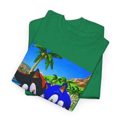Sonic And Shadow Flipping The Bird Tee