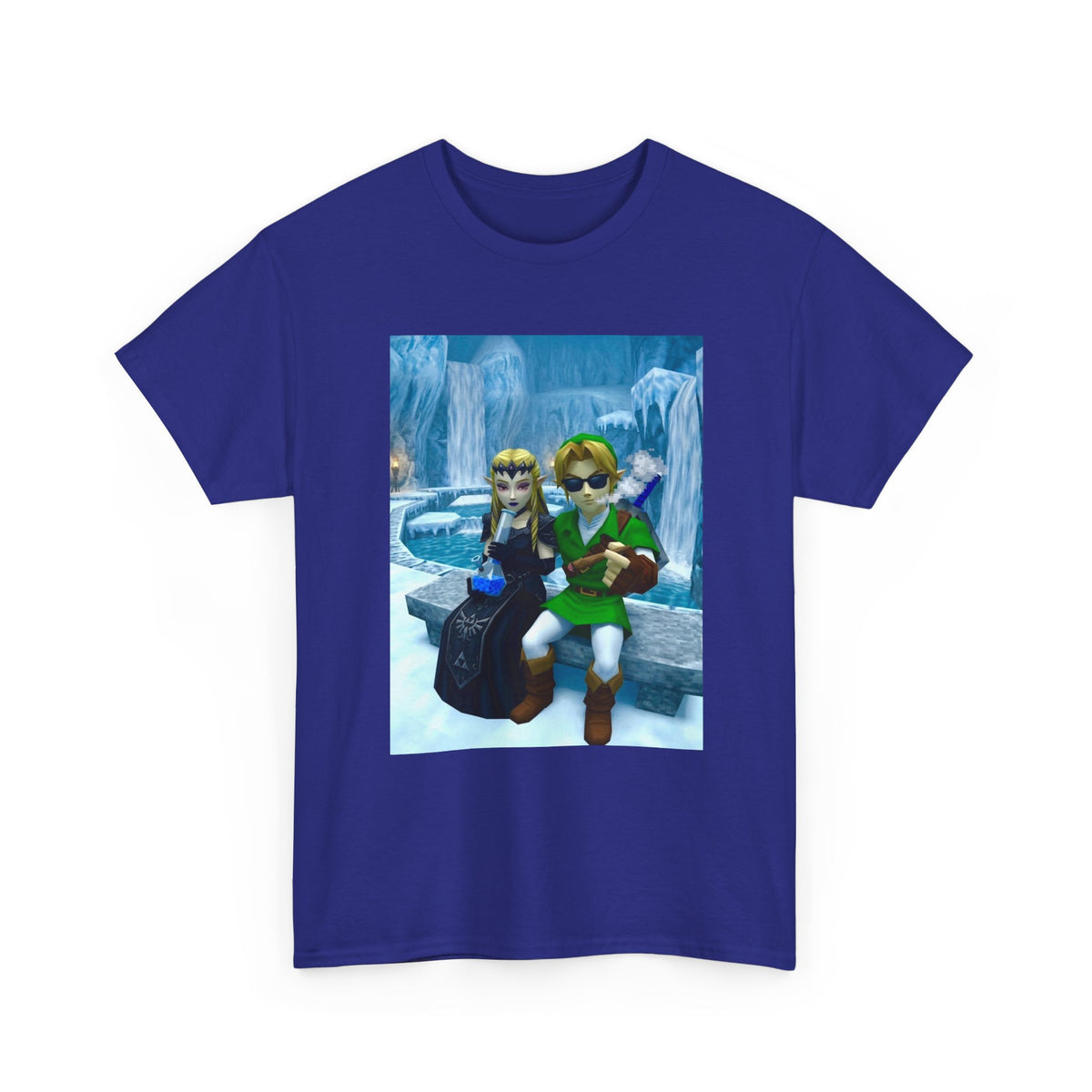Link And Dark Zelda Chilling In Zora's Domain