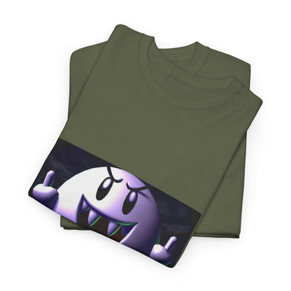 Edgy Ghost Flipping The Bird Tee