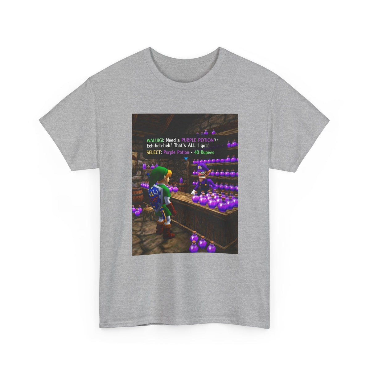 Waluigi Sells Purple Potions To Link