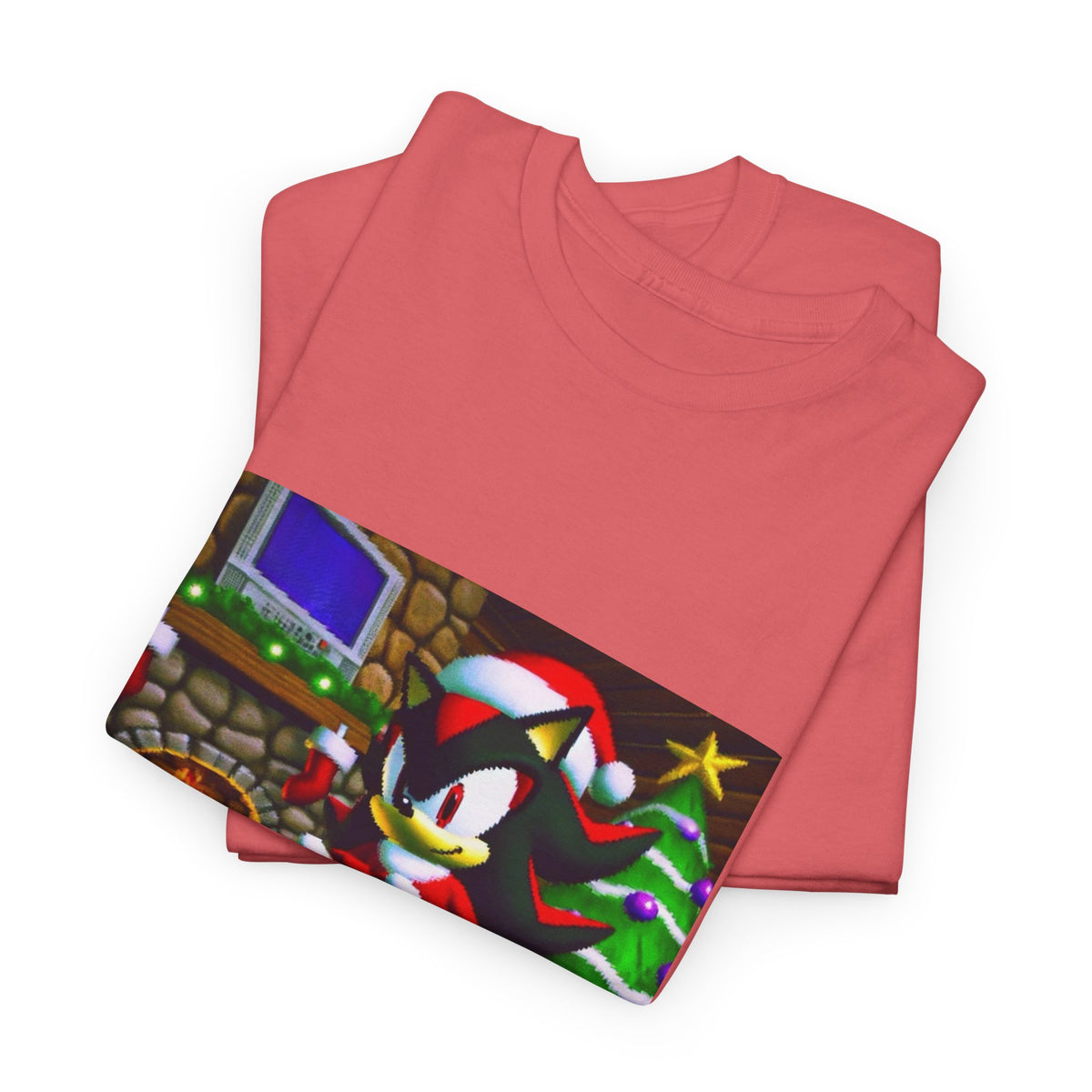 Shadow The Hedgehog Christmas Drip Tee