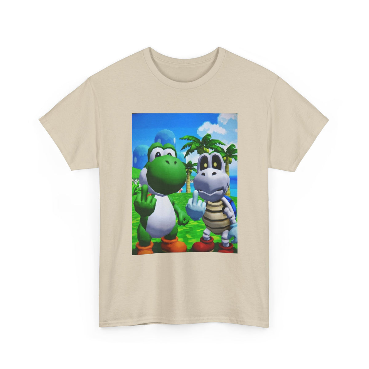 Yoshi And Dry Bones Flipping The Bird Tee
