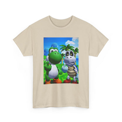 Yoshi And Dry Bones Flipping The Bird Tee