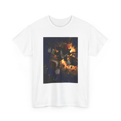 Shadow The Hedgehog With Uzi Amidst Explosion Tee
