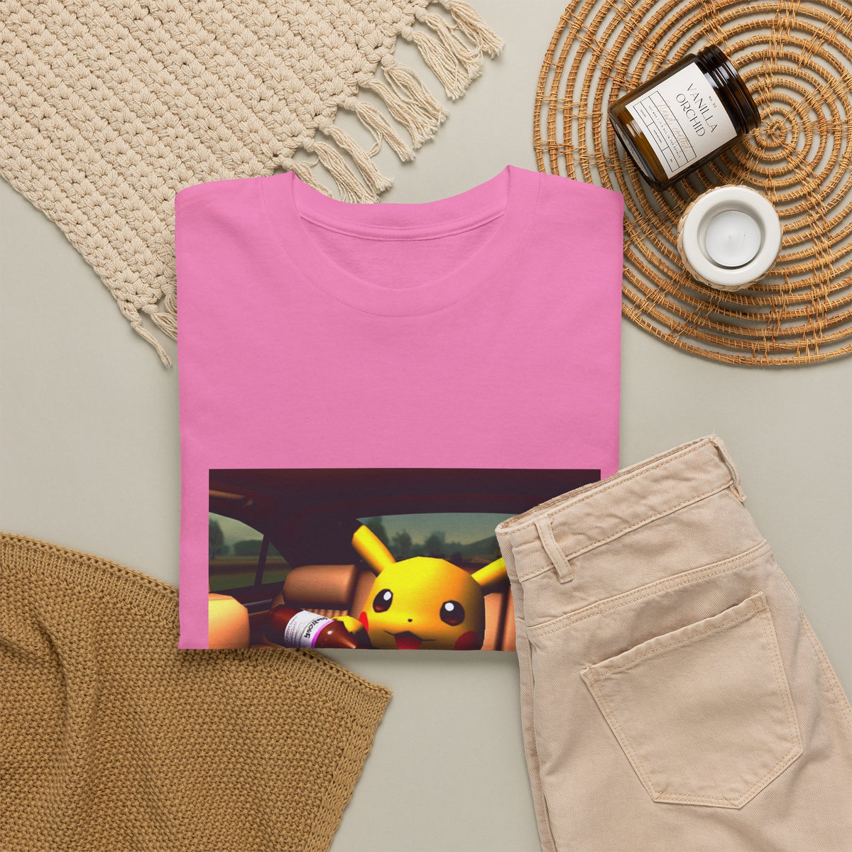 Pikachu Pouring Lean In Car Tee