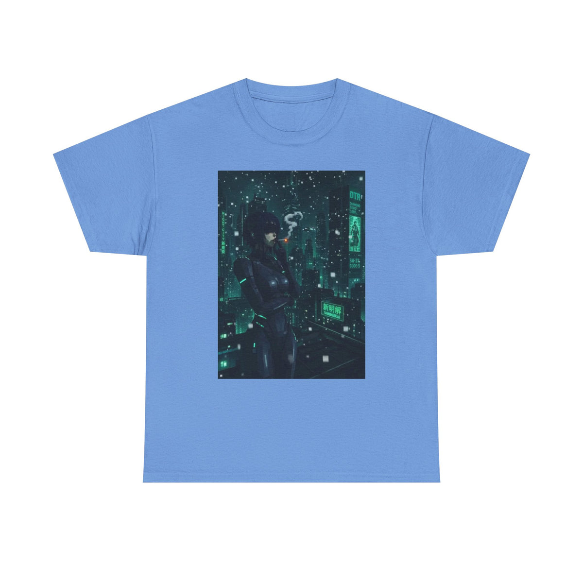 Cyberpunk Smoker In Neo-Tokyo Tee