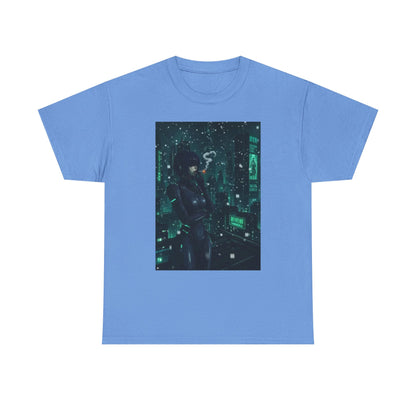 Cyberpunk Smoker In Neo-Tokyo Tee